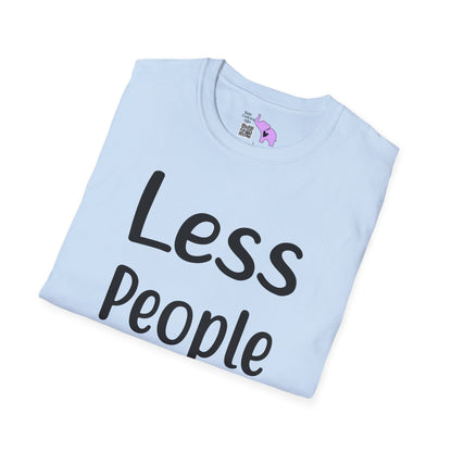 Less People More Cats Adult T-shirt