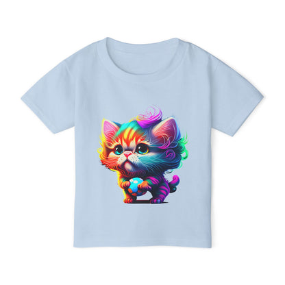 Cute Colorful Kitten Heavy Cotton™ Toddler T-shirt