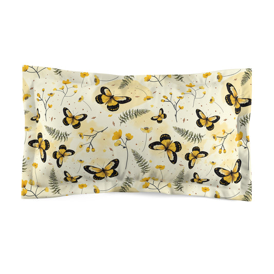 Butterflies & Sunflowers Microfiber Pillow Sham