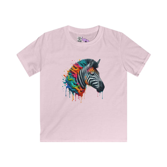 Colorful Zebra Youth Softstyle Tee