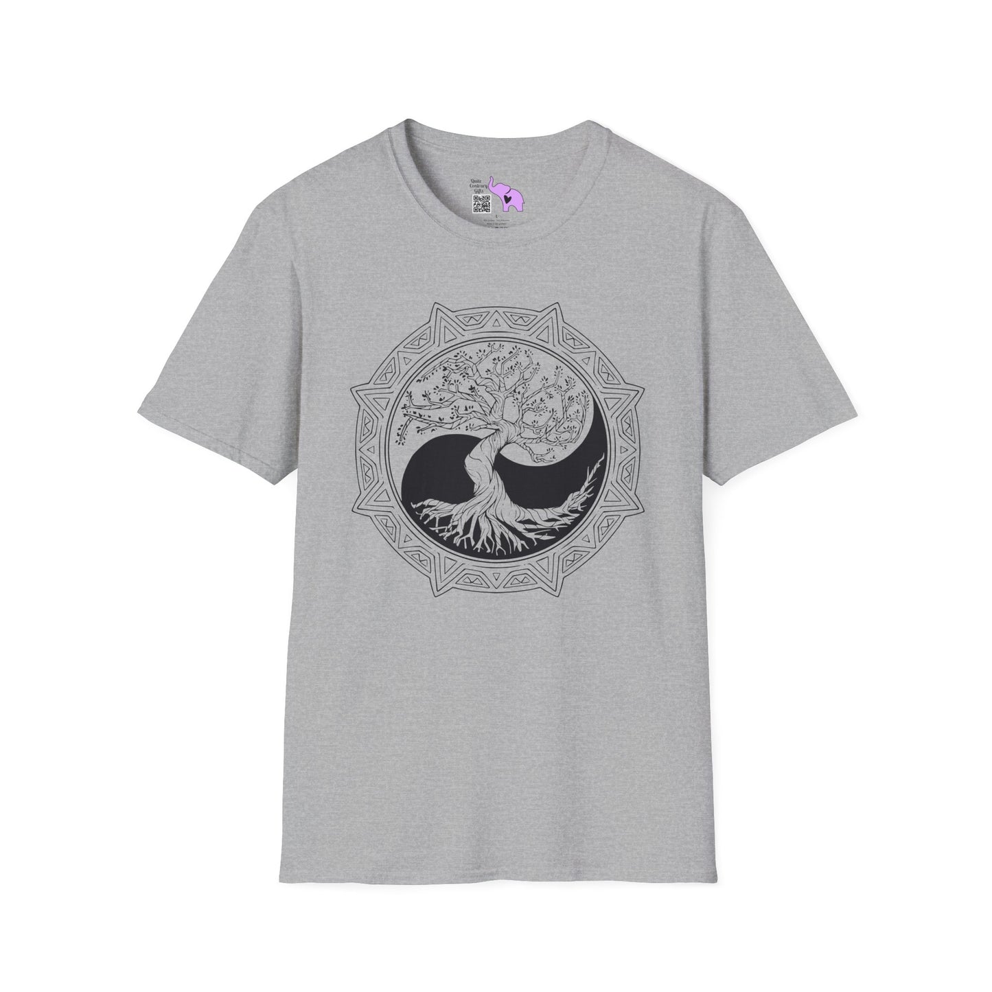 Tree of Life Yin Yang 6 Adult T-shirt