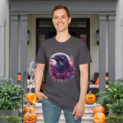 Floral Raven Adult T-shirt