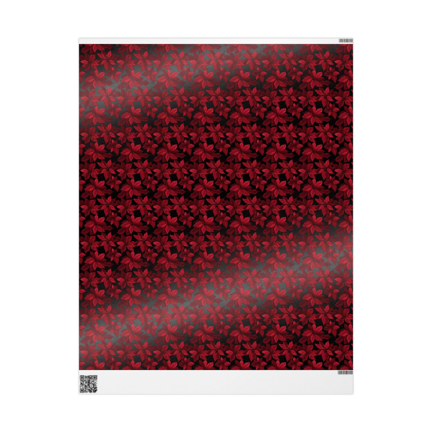 Midnight Poinsettia Garden Wrapping Paper