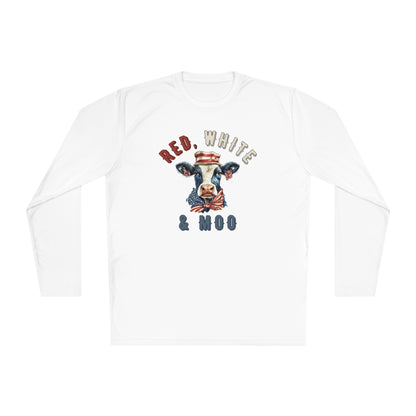 Red, White, & Moo Lightweight Long Sleeve Tee