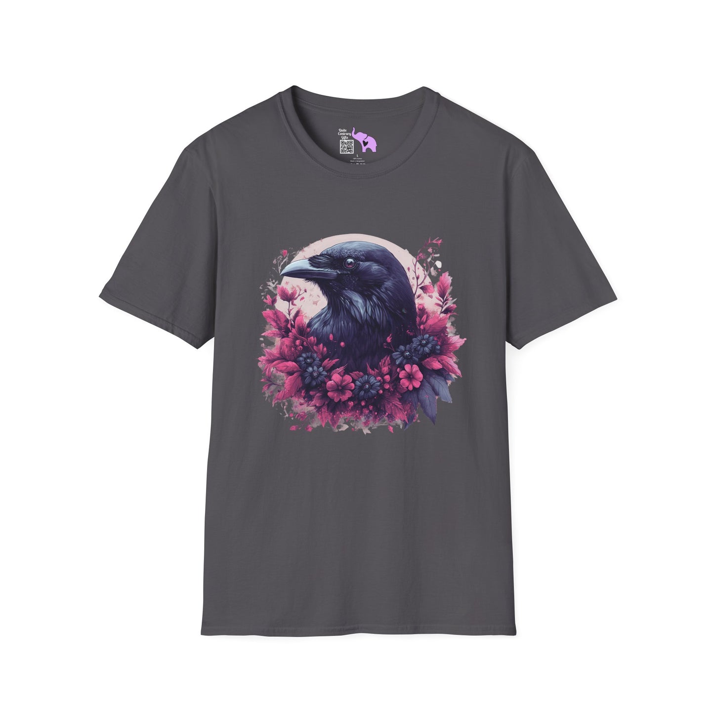 Floral Raven Adult T-shirt