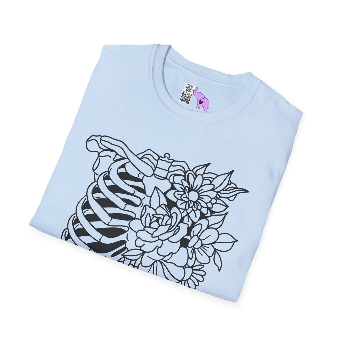 Floral Ribcage Adult T-shirt
