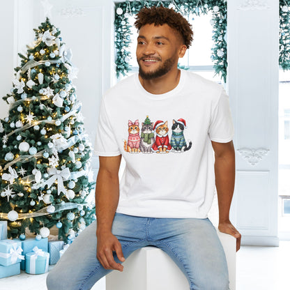 Meowy Christmas Crew Adult T-shirt