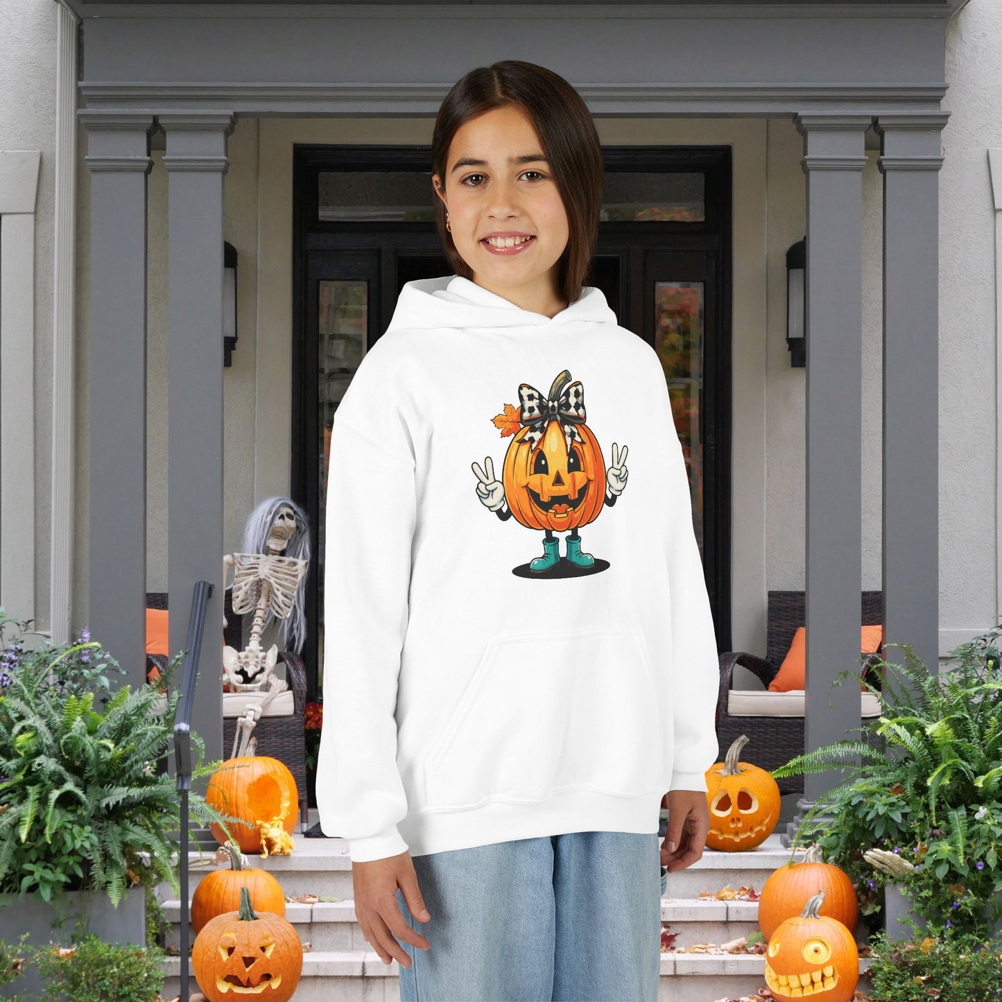 Pumpkin Peace Youth Heavy Blend Hoodie