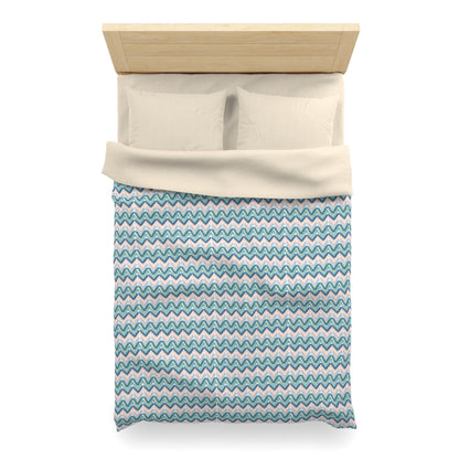 Serene Chevron Microfiber Duvet Cover
