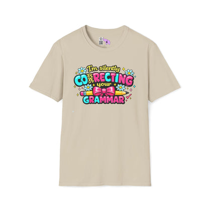 I'm Silently Correcting Your Grammar (Colorful) Adult T-shirt