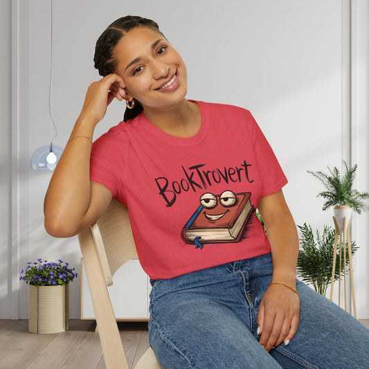 Booktrovert (Cartoonish Book) Adult T-shirt
