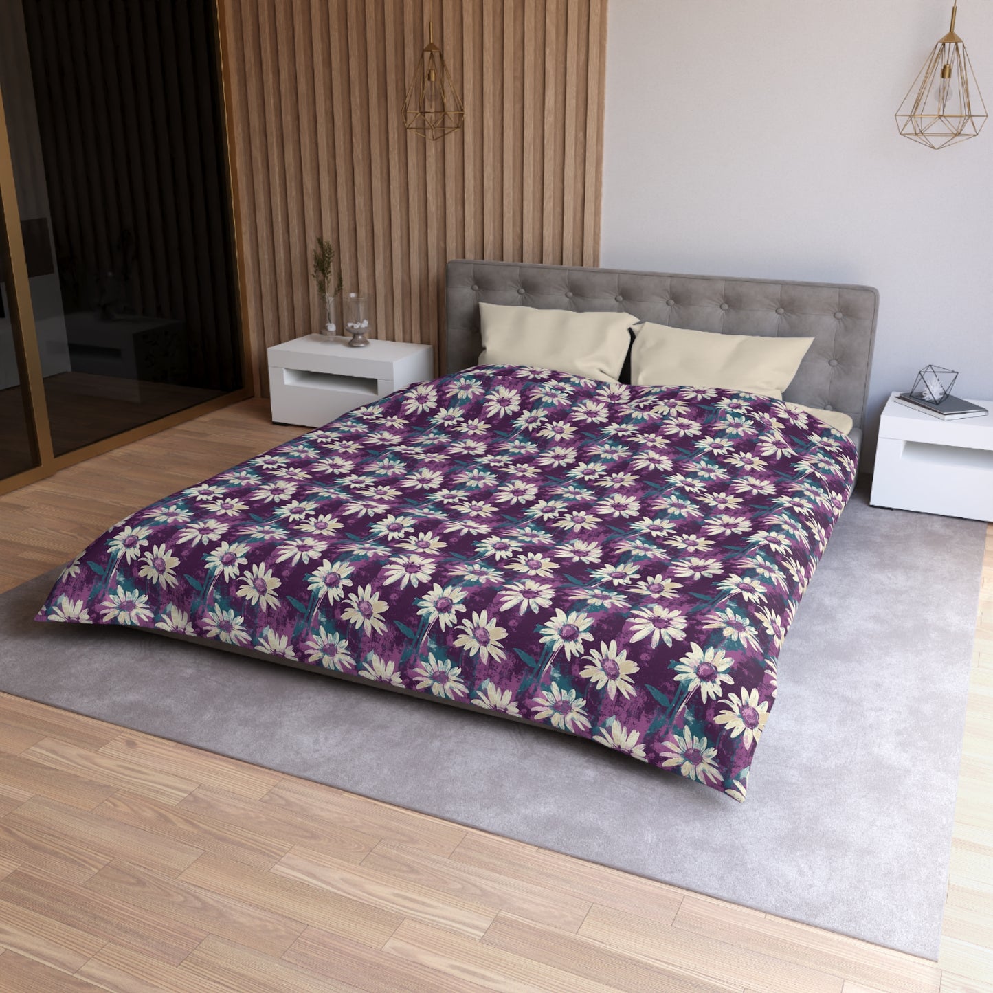 Twilight Daisy Meadow Microfiber Duvet Cover