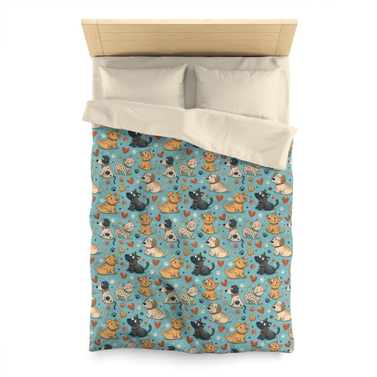 Paws & Whiskers Microfiber Duvet Cover