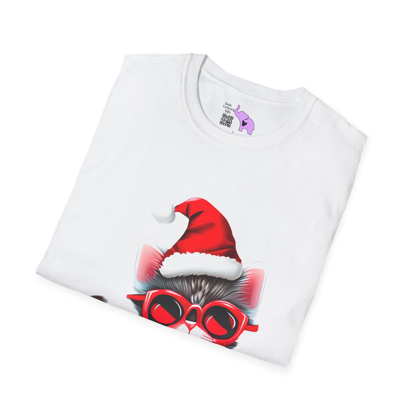 Santa Kitten Adult T-shirt