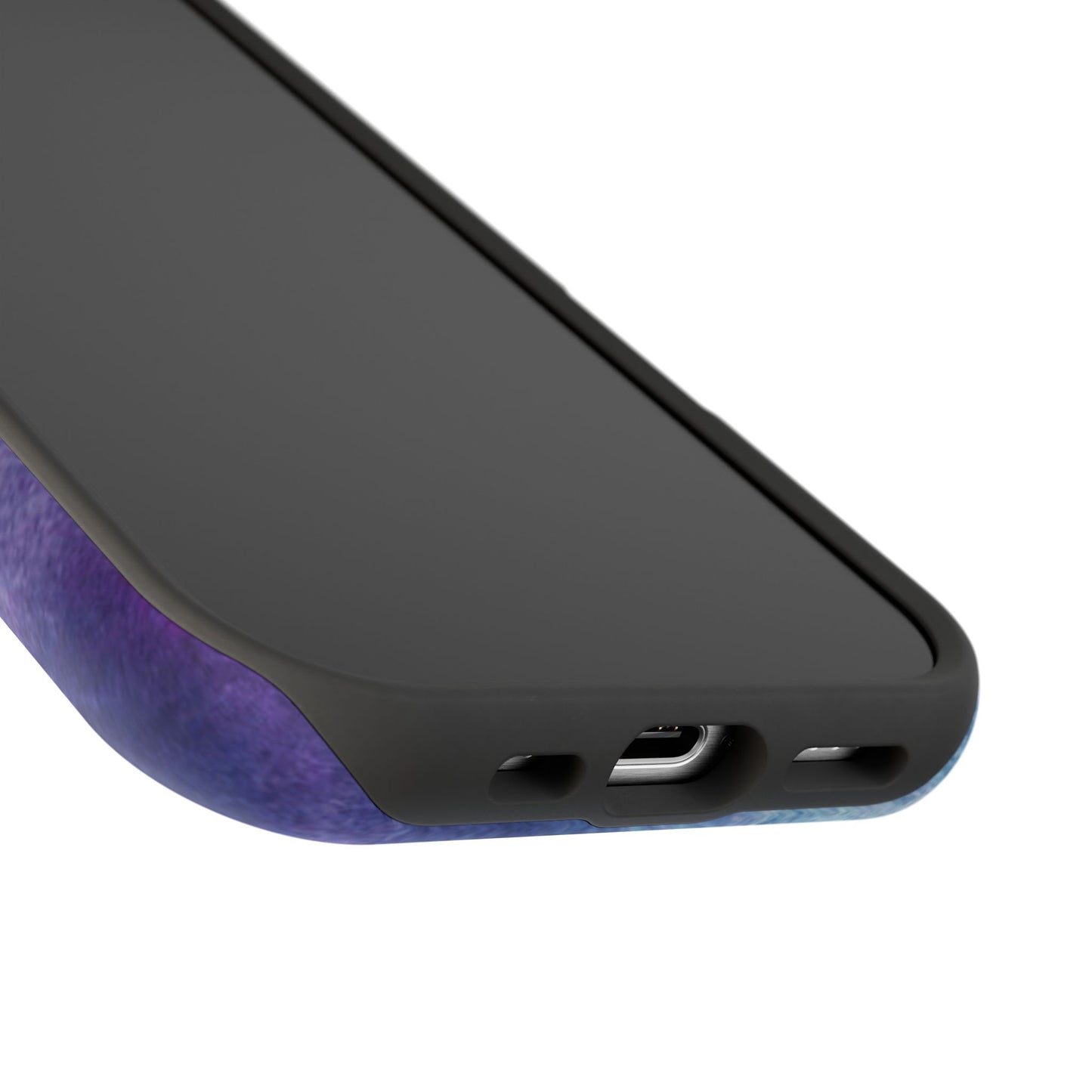 Phoenix Silhouette Over Teal Nebula MagSafe® Compatible Tough Case for iPhone