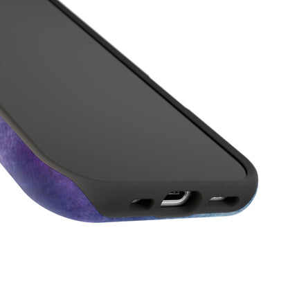 Phoenix Silhouette Over Teal Nebula MagSafe® Compatible Tough Case for iPhone