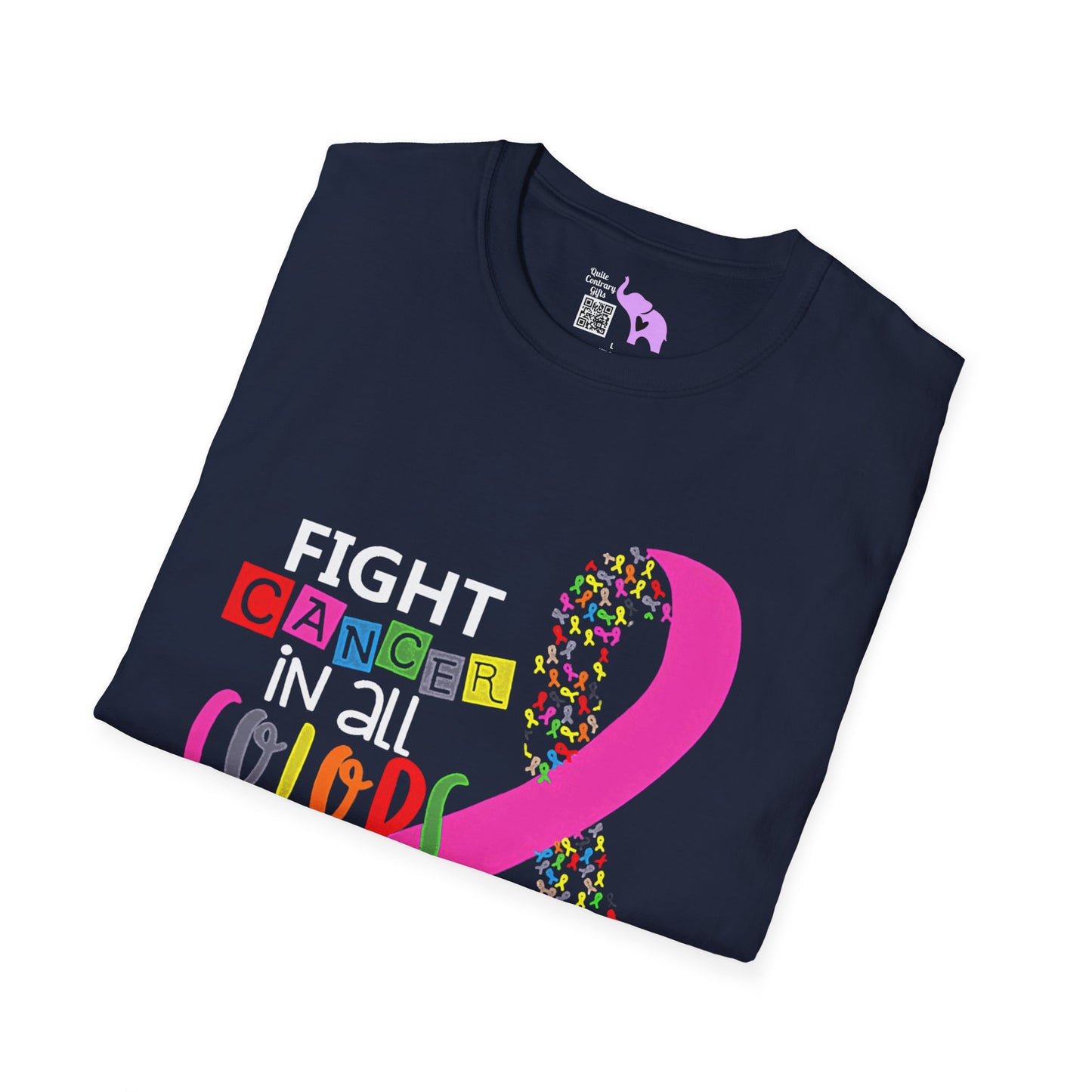Fight Cancer All Colors 2 Adult T-shirt