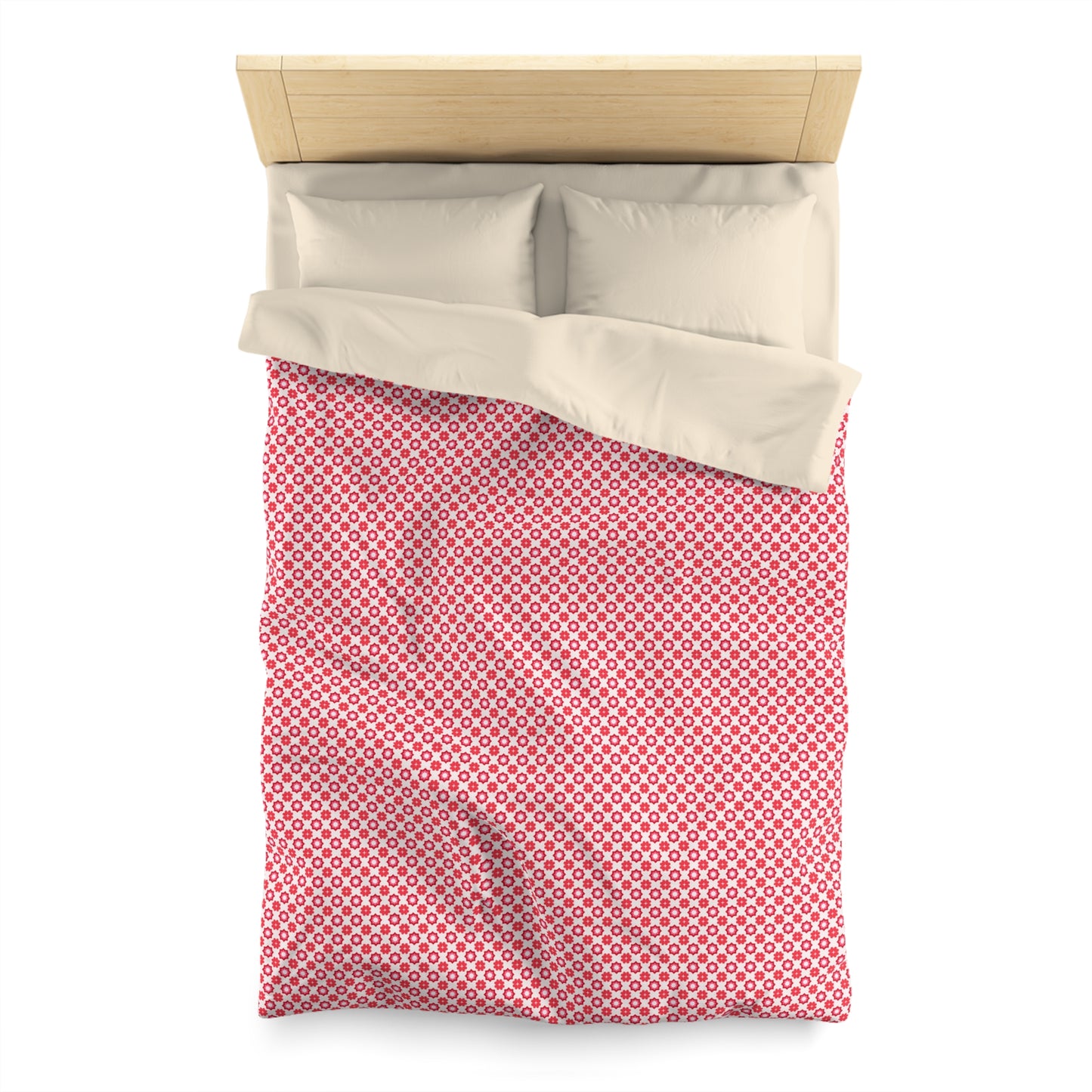 Scarlet Star Garden Microfiber Duvet Cover