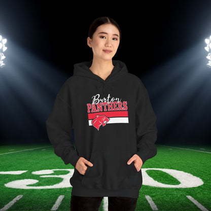 Burton Panthers w/Mascot & Stripes Adult Heavy Blend™ Hooded Sweatshirt