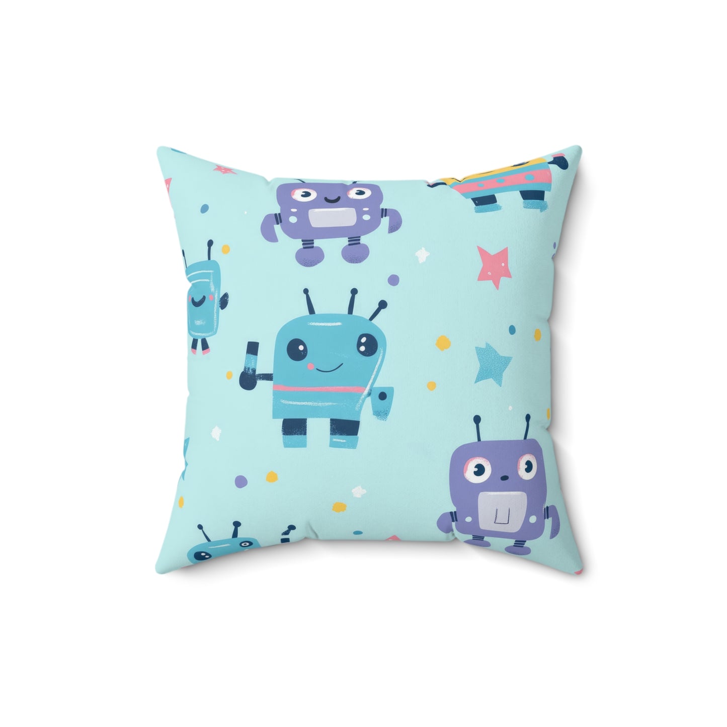 Robo Galaxy Giggles Throw Pillow