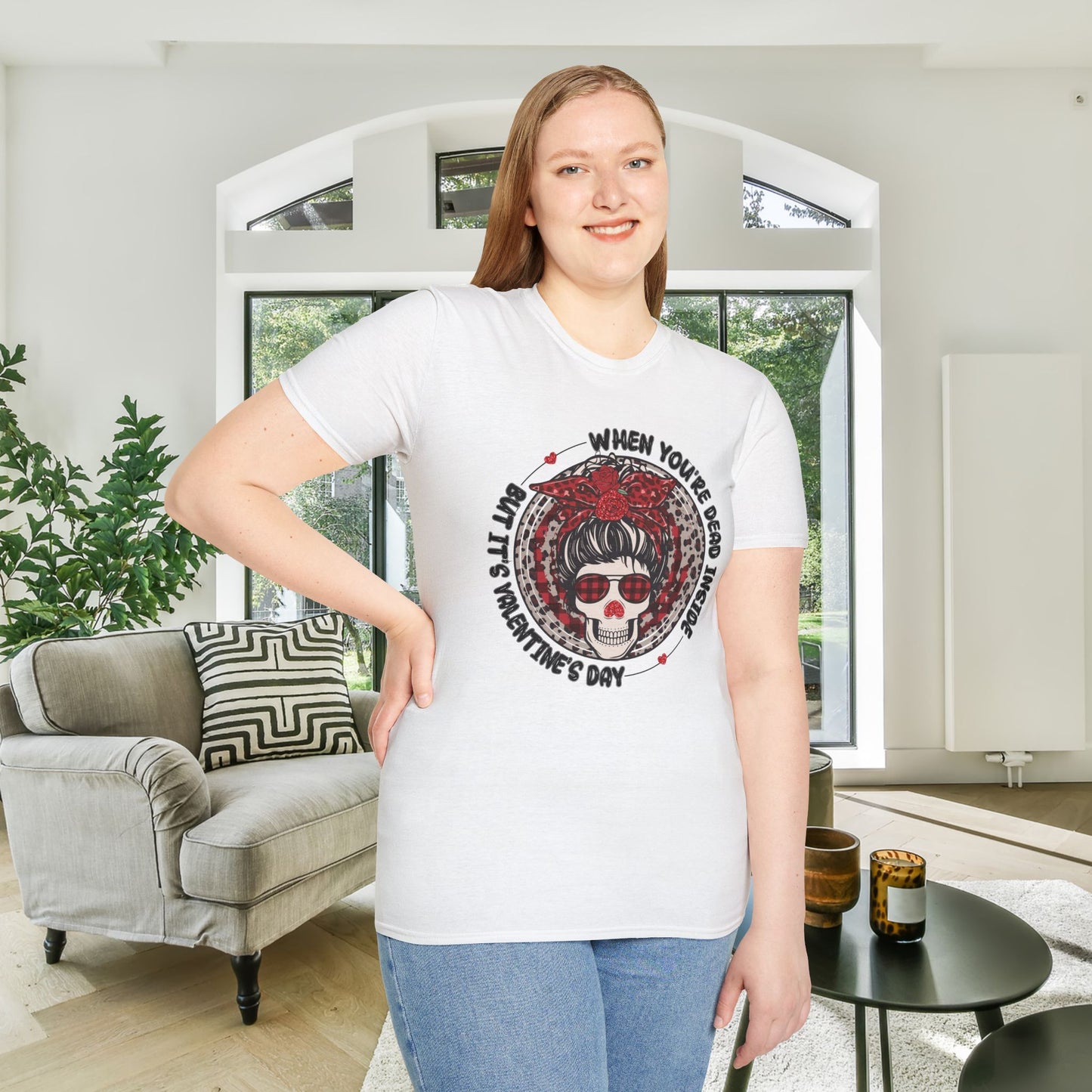 When You're Dead Inside But It's Valentine's Day Adult T-shirt