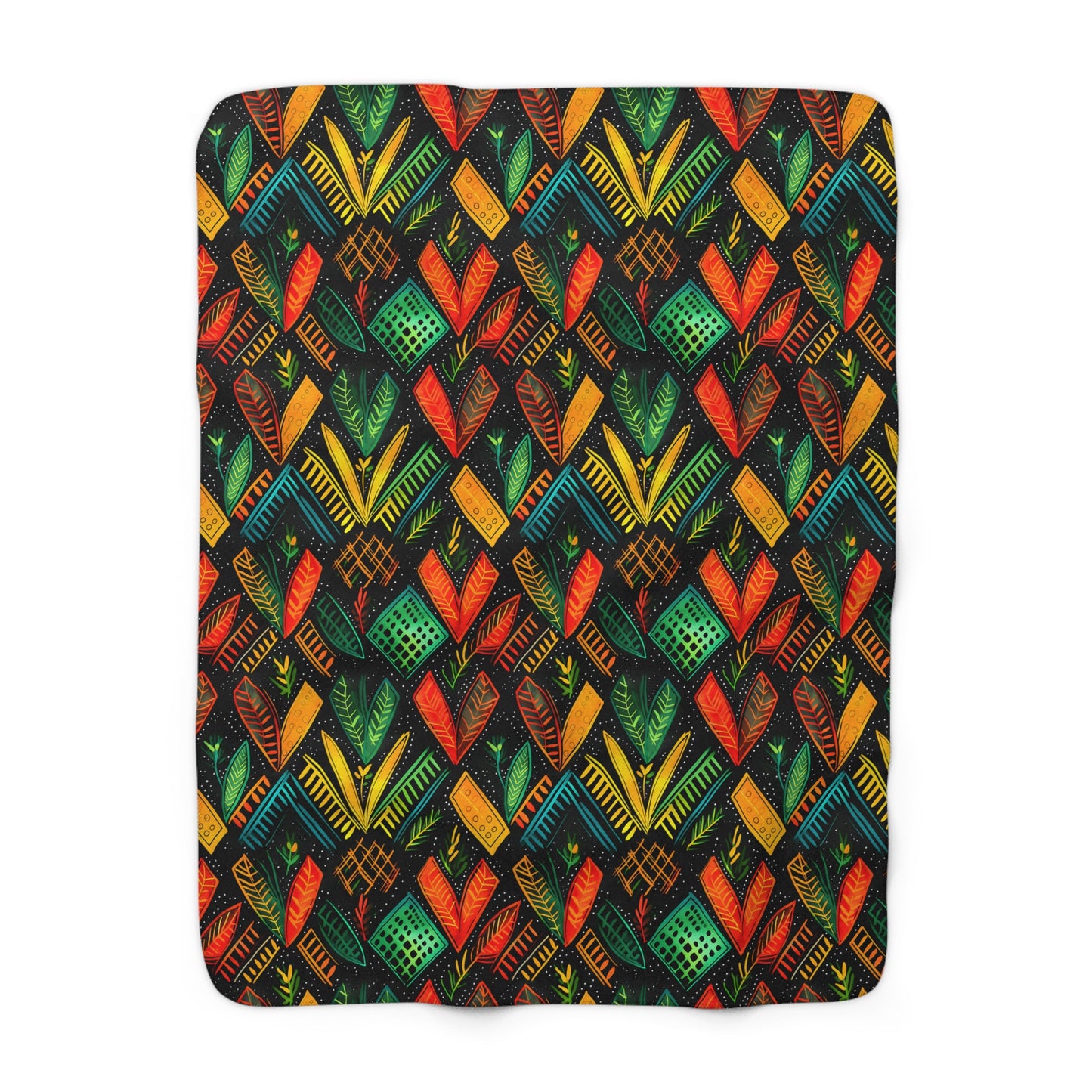 Kujichagulia Waves Sherpa Fleece Blanket