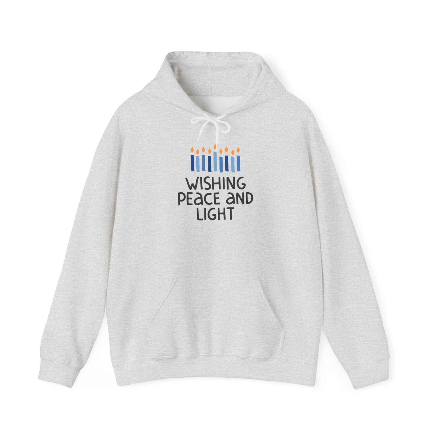 Hanukkah Wishing Peace & Light Adult Heavy Blend™ Hooded Sweatshirt