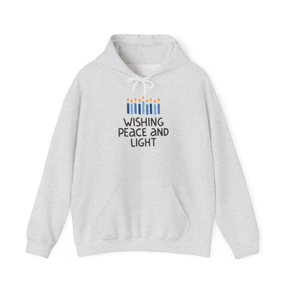 Hanukkah Wishing Peace & Light Adult Heavy Blend™ Hooded Sweatshirt