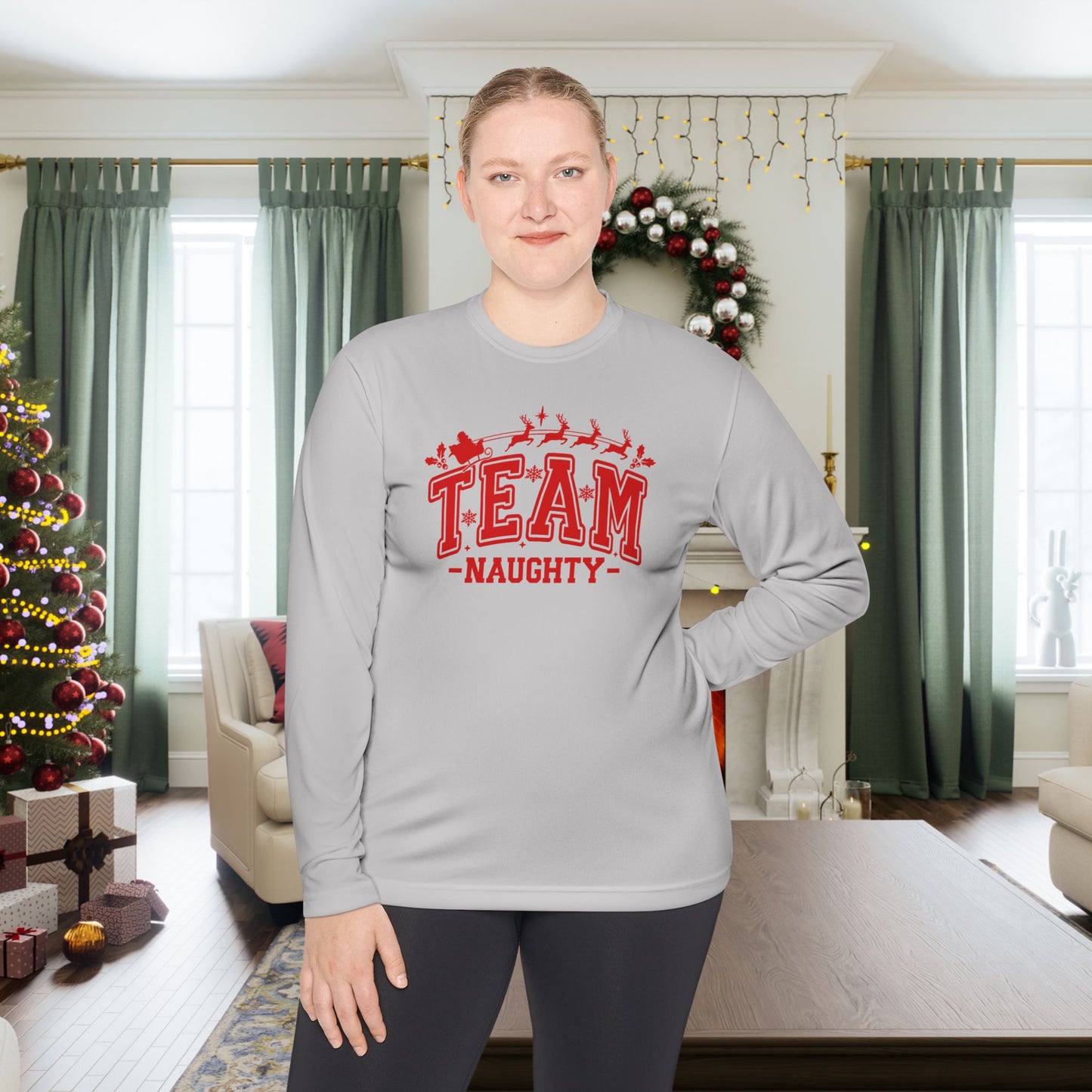 Team Naughty Adult Long Sleeve Tee