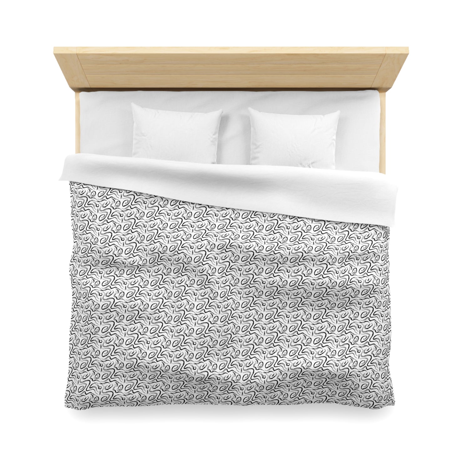 Grunge Scribbles Microfiber Duvet Cover