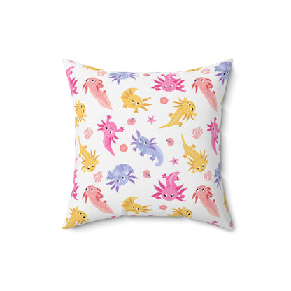 Axolotl Whimsy Throw Pillow