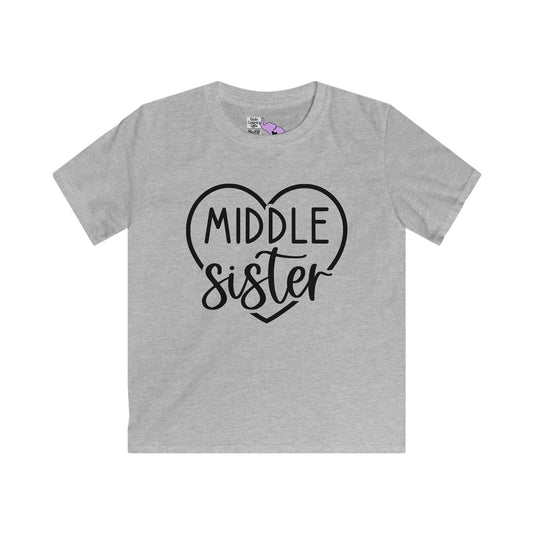 Middle Sister (Heart) Youth Softstyle Tee