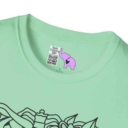 Floral Ribcage Adult T-shirt