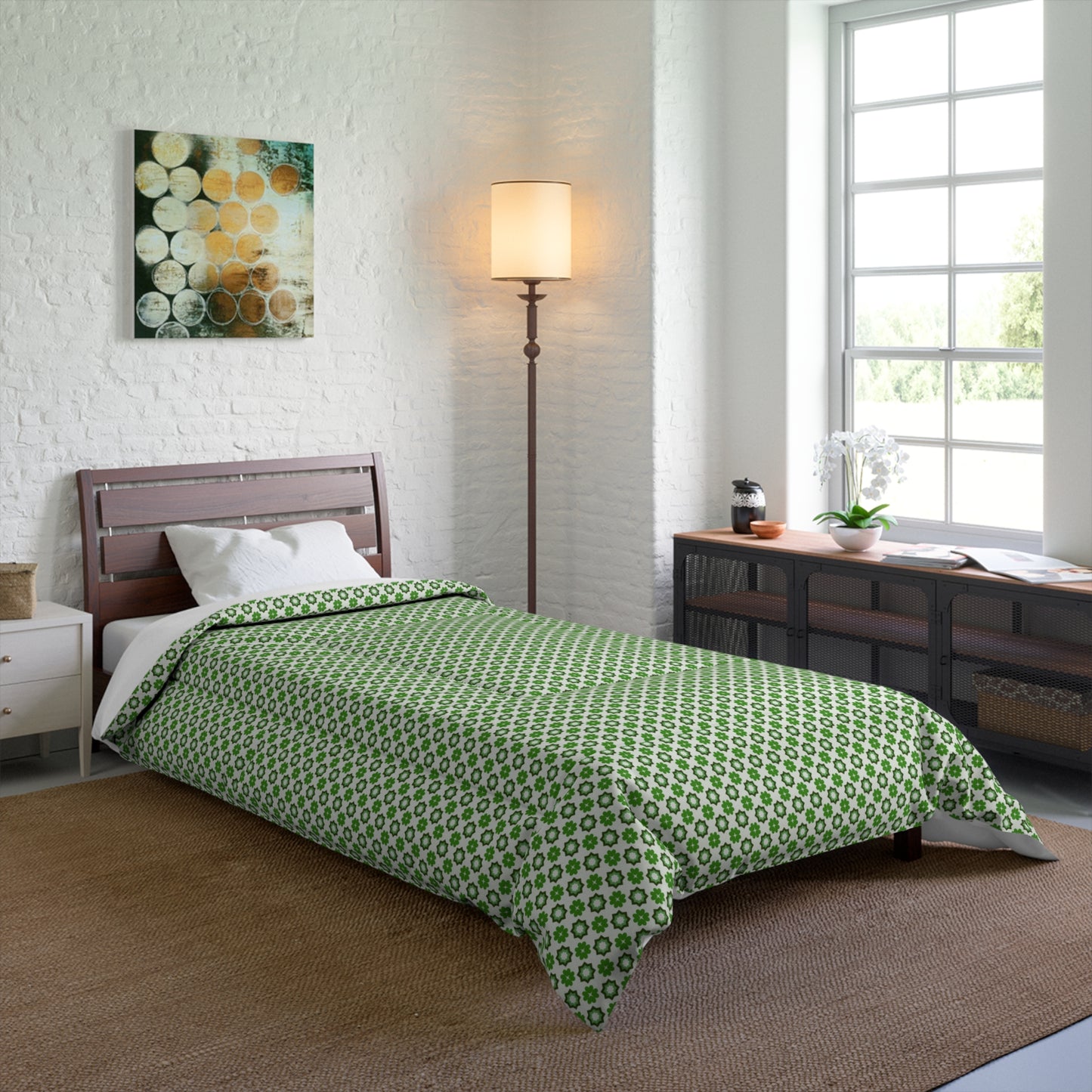 Emerald Star Garden Comforter