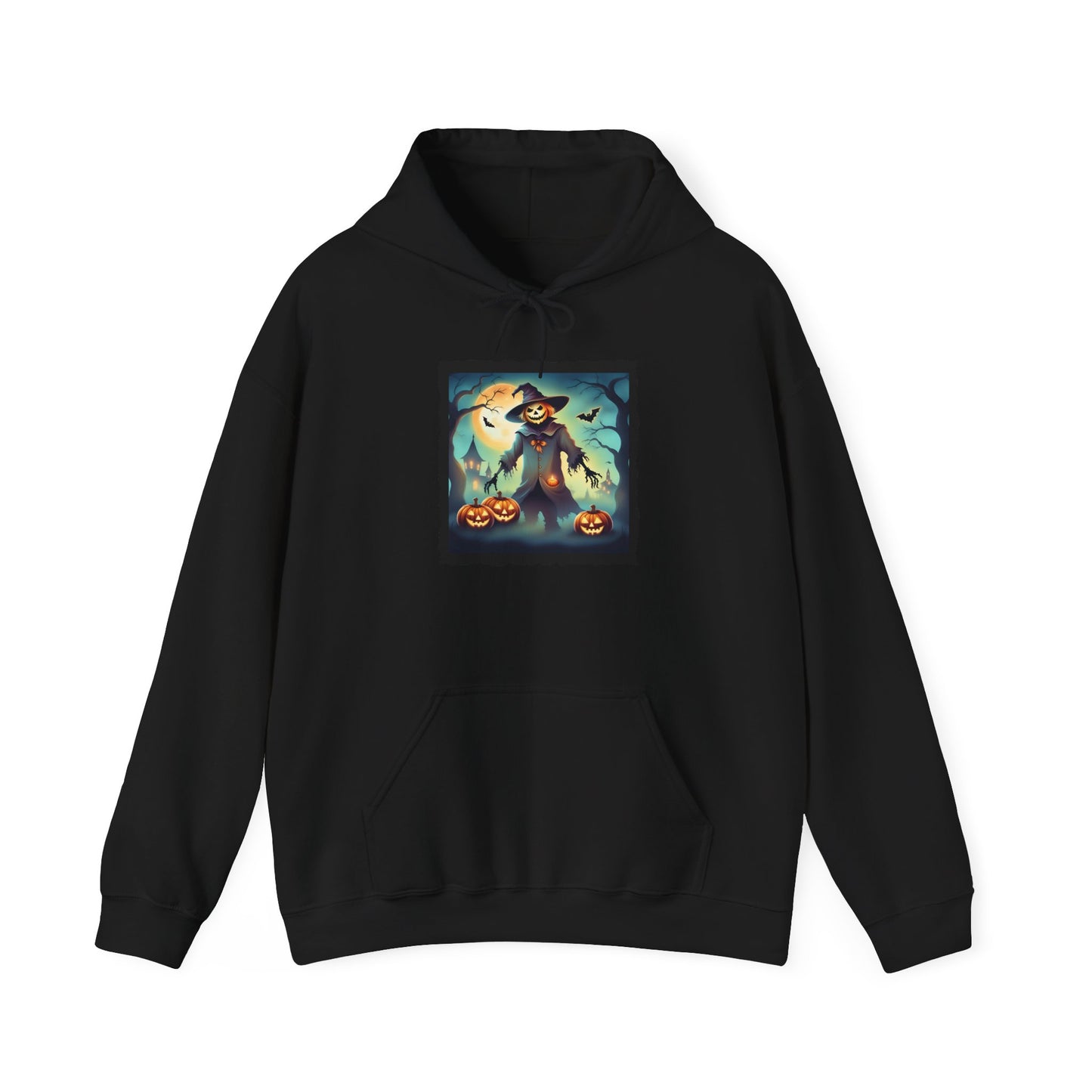 Halloween Scarecrow w/Pumpkins 3 Heavy Blend™ Hooded Sweatshirt