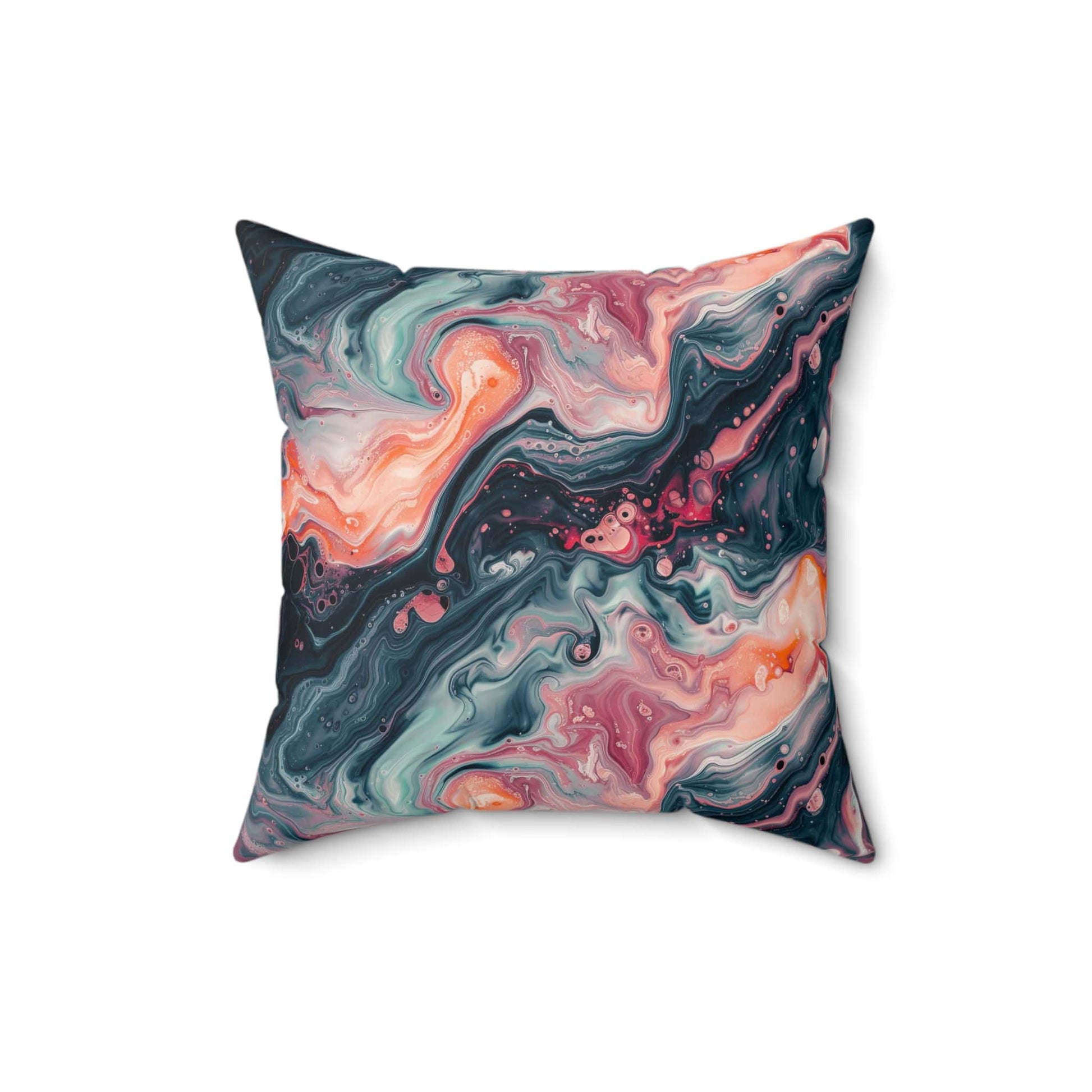 Pink Venom Marble Throw Pillow