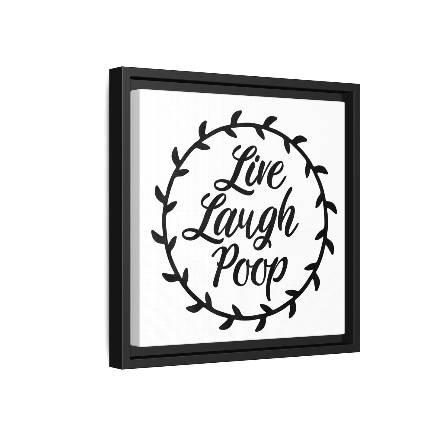 Live Laugh Poop Canvas Bathroom Art