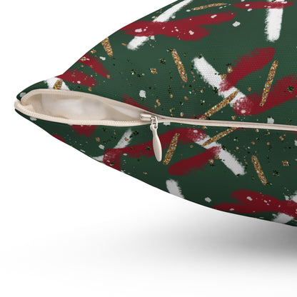 Holiday Brushstrokes Throw Pillow