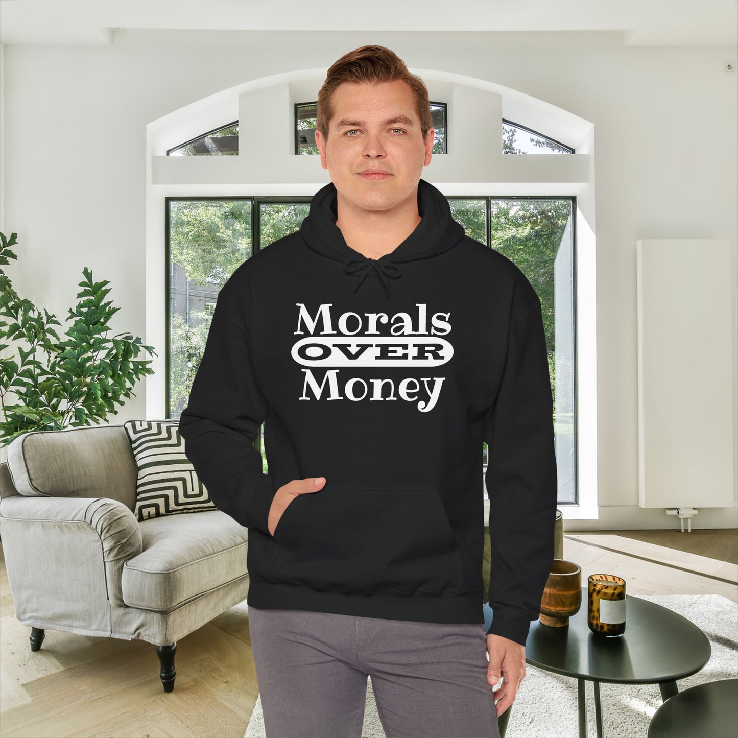 Morals Over Money Heavy Blend™ Hooded Sweatshirt