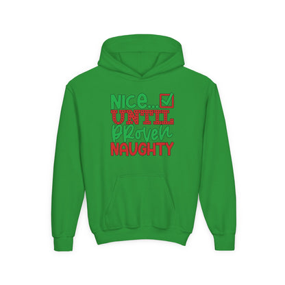 Nice Until Proven Naughty 2 Youth Hoodie