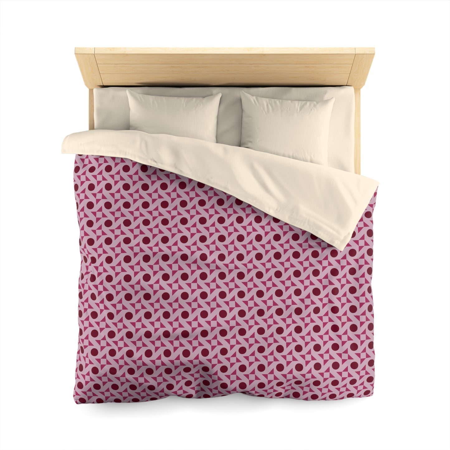 Crimson Pinwheels Microfiber Duvet Cover