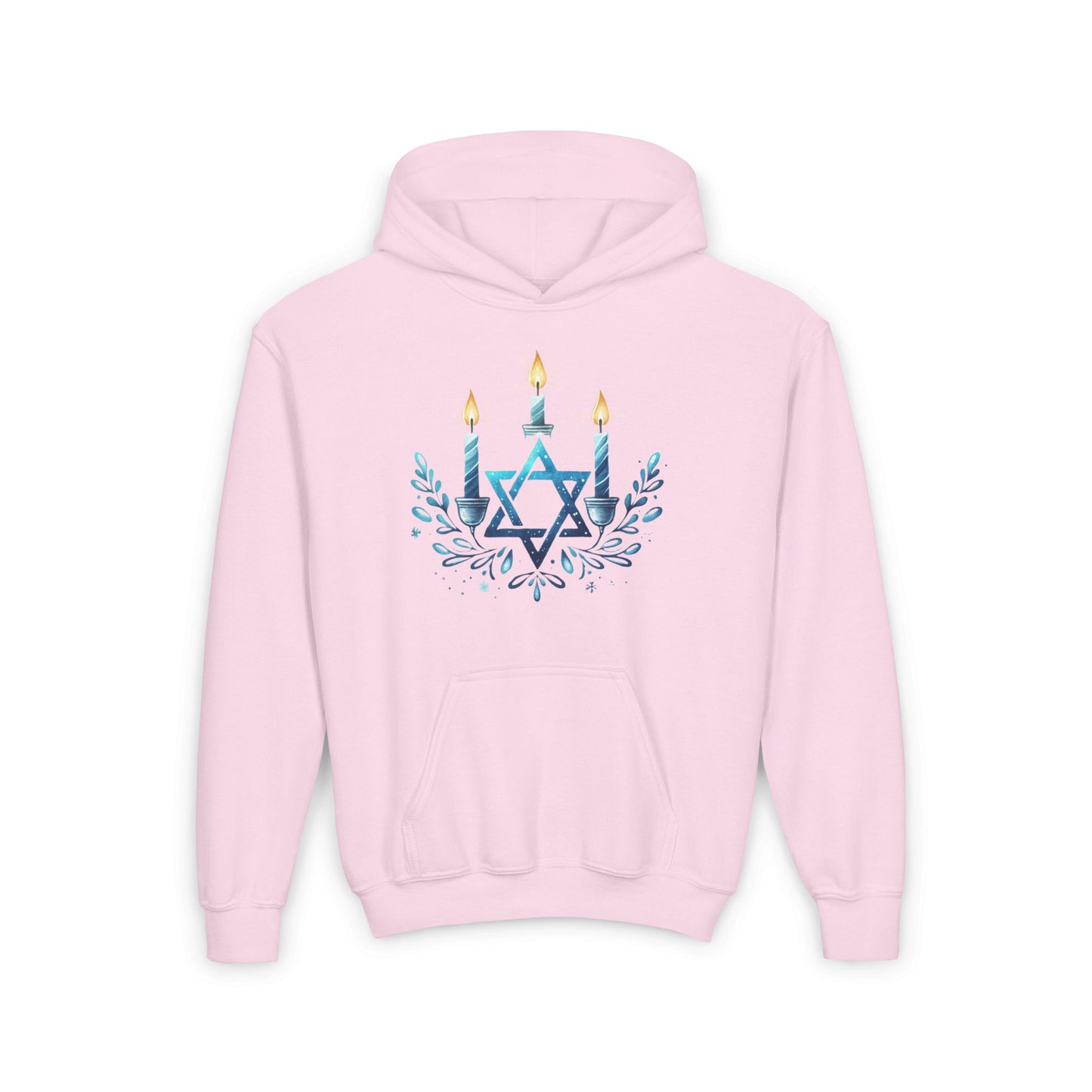 Star & Flame Hanukkah Youth Heavy Blend Hoodie