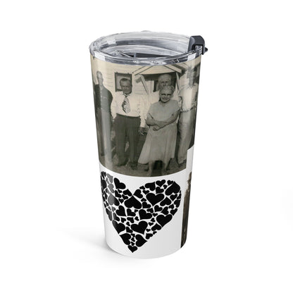 Personalized Love & Heart 20oz Stainless Steel Tumbler – Custom 2 Landscape Photo Cup