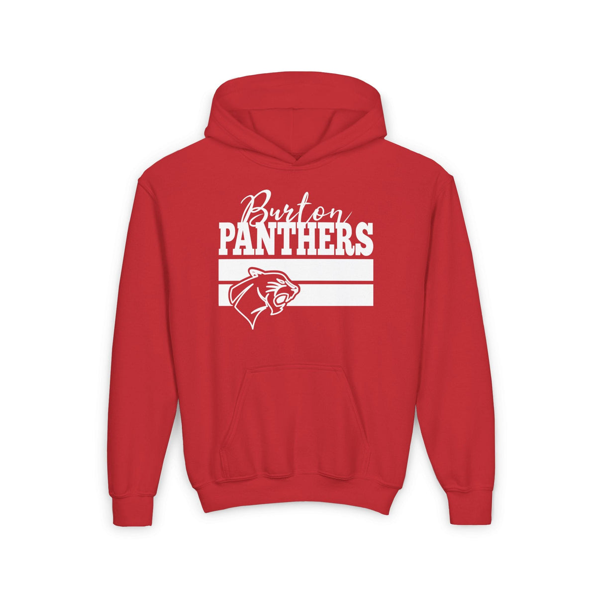 Burton Panthers w/Mascot & Stripes Youth Heavy Blend Hoodie