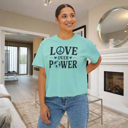 Love Over Power Women's Boxy Tee