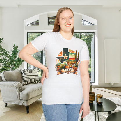 Texas Desert Roads 2 Adult T-shirt