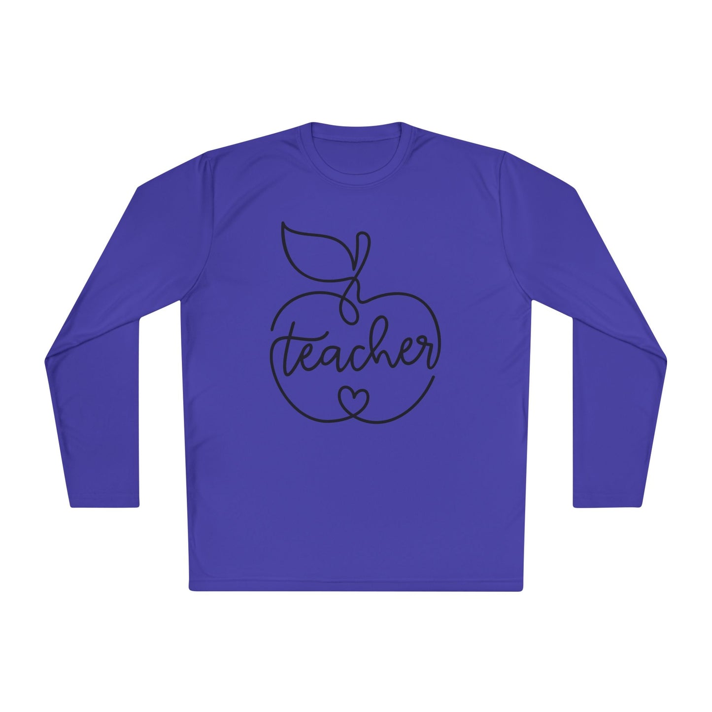 Teacher w/Apple Adult Long Sleeve Tee
