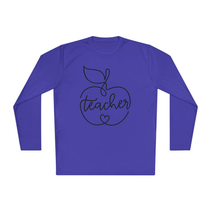 Teacher w/Apple Adult Long Sleeve Tee