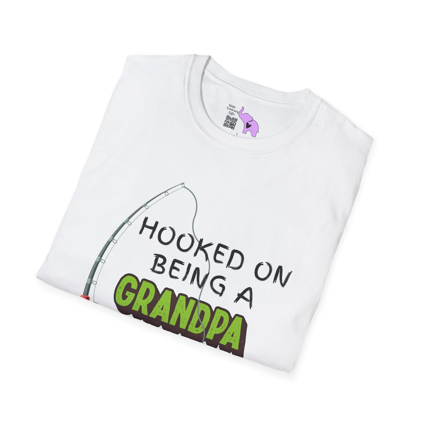 Hooked On Being A Grandpa Adult T-shirt
