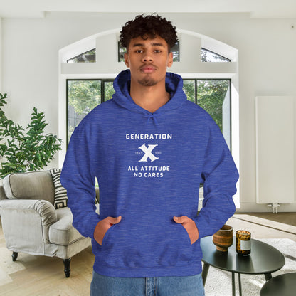 Gen X All Attitude No Cares Heavy Blend™ Hooded Sweatshirt